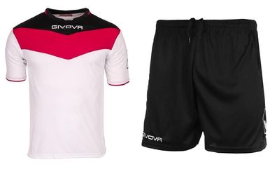 Ensemble Givova Kit Campo Rot/Schwarz/Weiß
