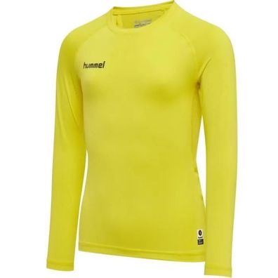 Langarmshirt Hummel Gelb Neon Kinder