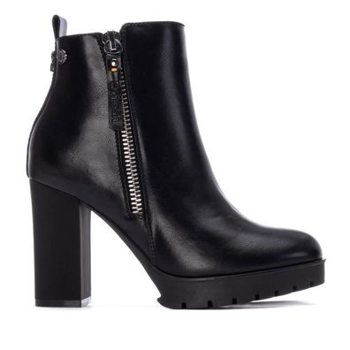 Bottines Refresh aus schwarzem Kunstleder mit 10 cm Absatz
