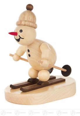 Schneemann »Junior« Abfahrtsläufer BxHxT = 5x9,5x8cm NEU Erzgebirge Miniatur