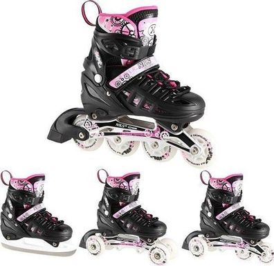 Patins Nils-Extreme NH10905 mit LED-Rollen, rosa