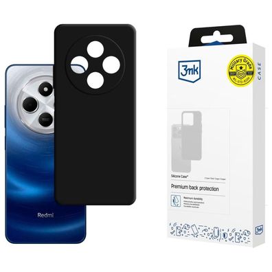 Handyhélle 3mk Silicone Case Schwarz fér Xiaomi Redmi 14C und Redmi A4 5G