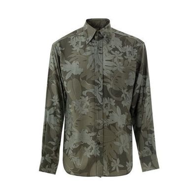 Tom Ford Green Lyocell Pattern Shirt