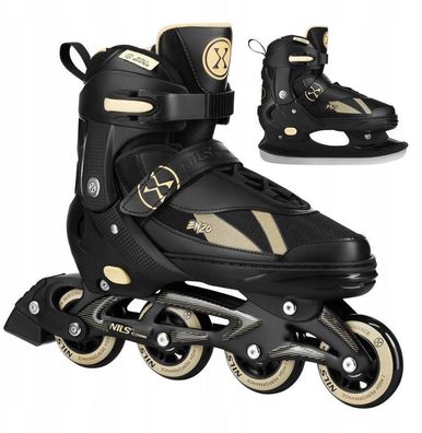 Vielseitige Inline-Skates nils-extreme NH382 Beige und Schwarz