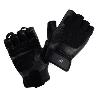 Fitnesshandschuhe Martes Kali II aus schwarzem Leder