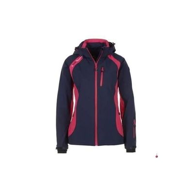 Softshelljacke Peak-Mountain Marineblau und Fuchsia