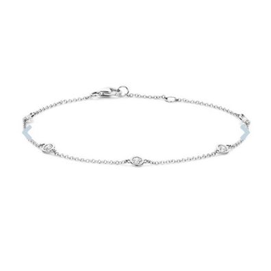 Armband 18 cm - Weißgold 585 - Zirkonia