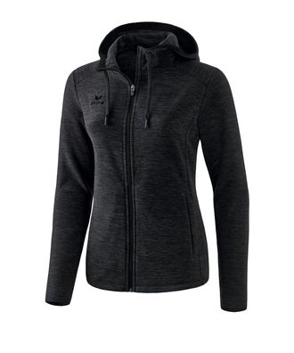Fleecejacke Erima mit Kapuze und Reißverschlusstaschen