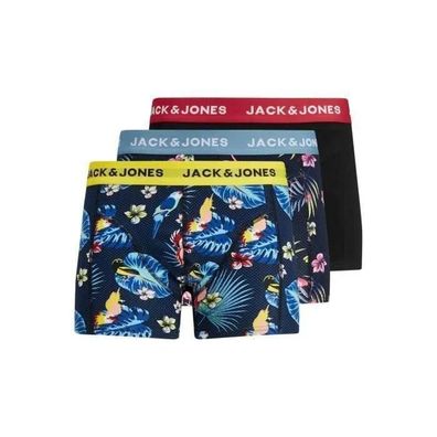Boxers Jack & Jones Flower Bird schwarz, 3er Pack