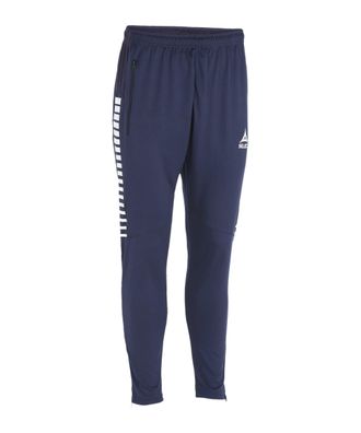 Hose Select Slim Fit mit Reißverschluss am Bein blau marine