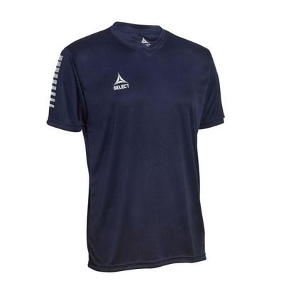 T-Shirt Select Pisa Blau, Standard Fit, V-Ausschnitt