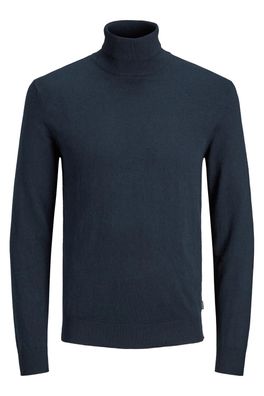 Pullover Jack-and-Jones Emil Rollkragen Blau Marine