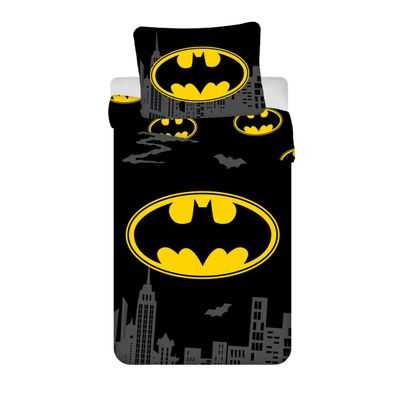 Batman Bettwäsche 100 % Baumwolle 140x200 + 70x90 cm – The Emblem Design