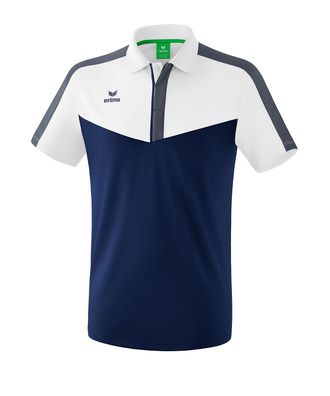Polo Erima Squad Weiß/Marine/Grau