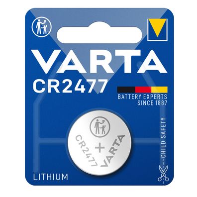 VARTA CR2477 3V Lithium Batterie Knopfzelle 3 Volt ø24,5x7,7mm Blister CR 2477