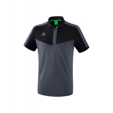Polo Erima Squad Schwarz/Grau 2XL