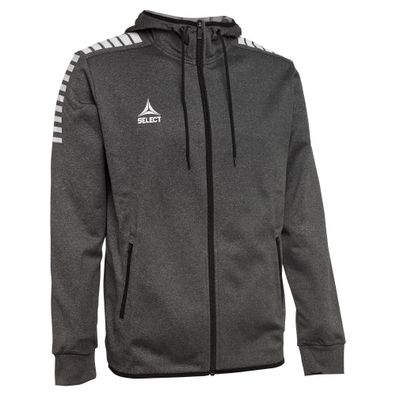 Jacke Select Monaco mit Kapuze, grau, Größe XXXL