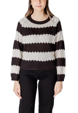 Pullover Jacqueline de Yong Schwarz Gestreift