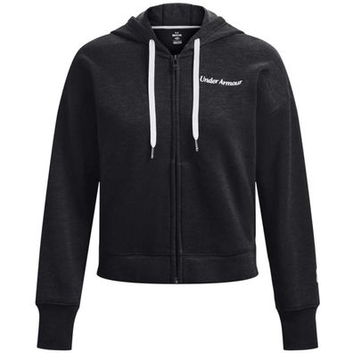 Sweatshirt Under Armour Essential Fleece Script FZ Hoodie schwarz