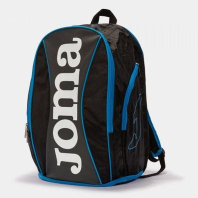 Sporttasche Joma Open Schwarz und Blau mit Tennisschlägerfach