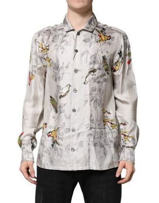 Dolce & Gabbana Multicolor Silk Printed Button Down Shirt