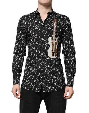 Dolce & Gabbana Black GOLD Instrument Embellished Shirt