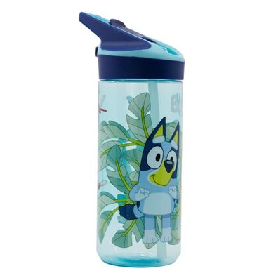 Bluey Wasserflasche 620 ml Premium Trinkflasche Schule & Freizeit mit Druckknopfde