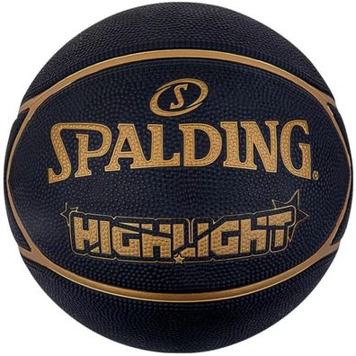Basketball Spalding Highlight Outdoor schwarz-gold