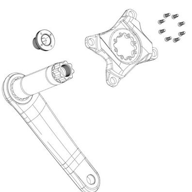 Schutzplatte Sram XX T-Type Eagle Grau