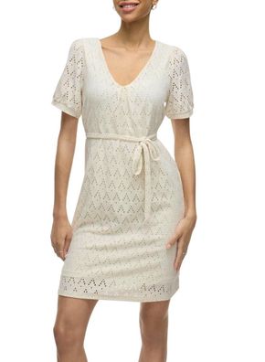 Kleid Vila Viamalina V-Neck Beige