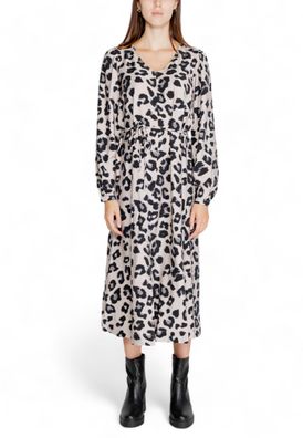 Kleid Jacqueline de Yong Jdycaroline L/S Midi mit Schlitz grau