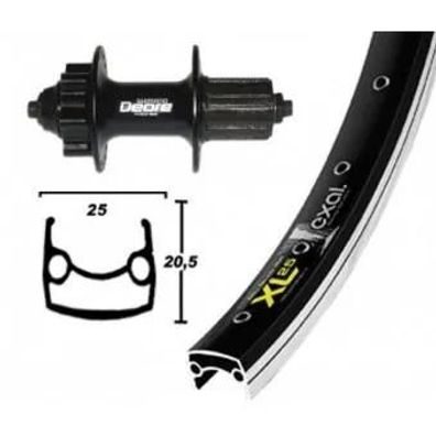 Fahrrad Rad Exal Winora XL 25 Disco GT Deore XT, Silber