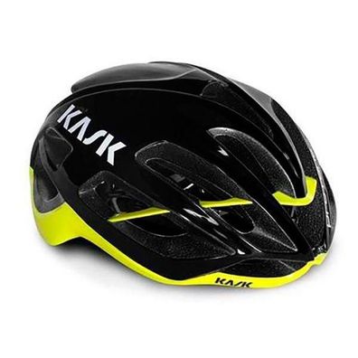 Fahrradhelm Kask Protone schwarz/gelb fluoreszierend