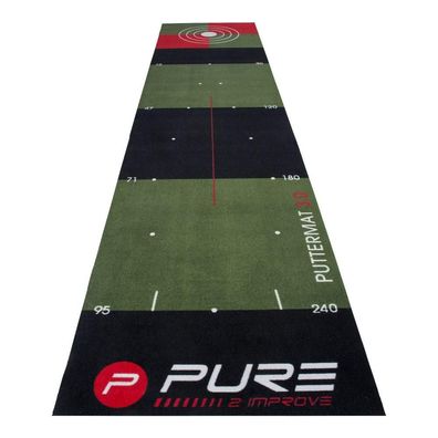 Golf-Trainingsmatte Pure2Improve 300 x 65 cm Grén und Schwarz