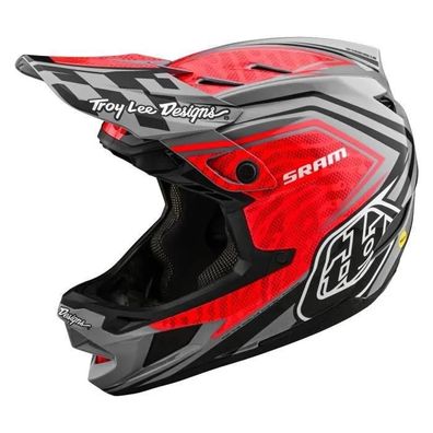 Fahrradhelm Troy Lee Designs D4 Carbone Mips Sram Rot