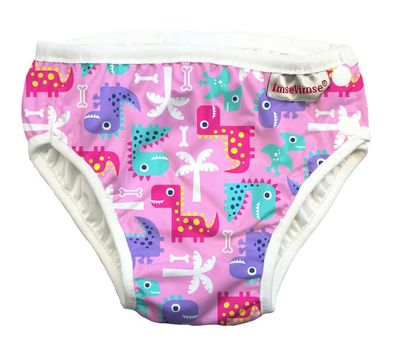 Imse Vimse Schwimmwindel, Badewindel, Pink Dino - Size: S (small) 5-8 kg