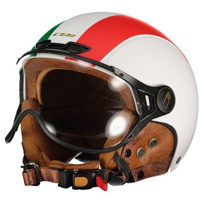 Motorradhelm CGM Ebi Italien Weiß mit Beléftungssystem