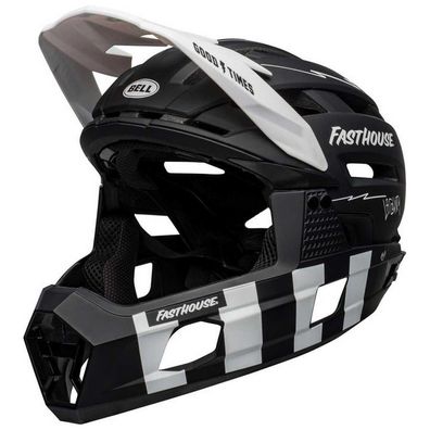 Fahrradhelm Bell Super Air R MIPS Sphärisch schwarz/weiß