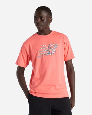 T-Shirt New Balance Orange Nautical Logo