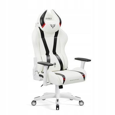 Diablo X-Horn Gaming Stuhl Bürostuhl Schreibtischstuhl Weiß, Größe Normal
