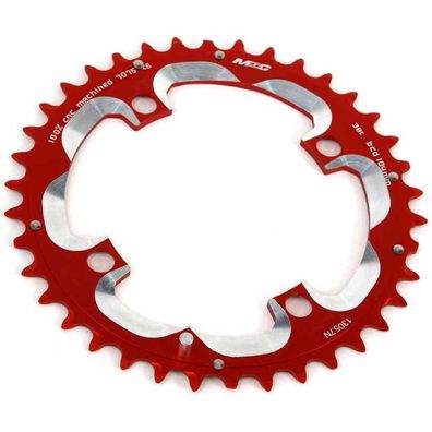 Kettenblatt MSC CNC Aluminium Alu7075 38 Zähne Rot