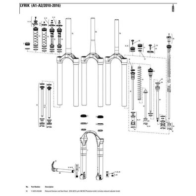 Wartungskit Rockshox Lyrik RLR 180 mm