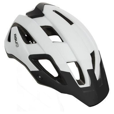 Fahrradhelm Agu Trail MTB Weiß mit verstellbarem Visier