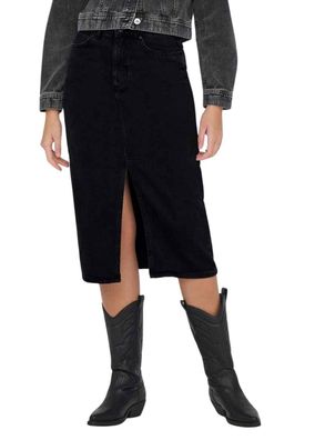 Jeansrock Only Bianca Midi Schwarz