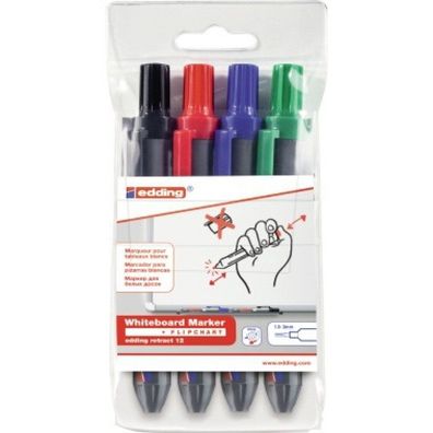 edding Boardmarker retract 12 4-12-4 1,5 St./Pack