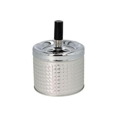 Angelo Schleuderaschenbecher - Metall silberfarben Ø 9cm