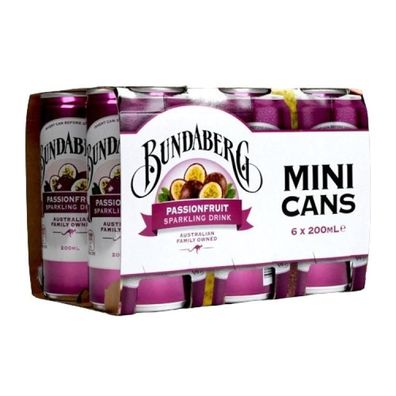 Bundaberg Passionfruit Mini Can - Australian Import 6x200 ml