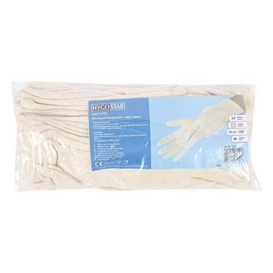 Hygostar Baumwollhandschuhe Nature | 12 Paar