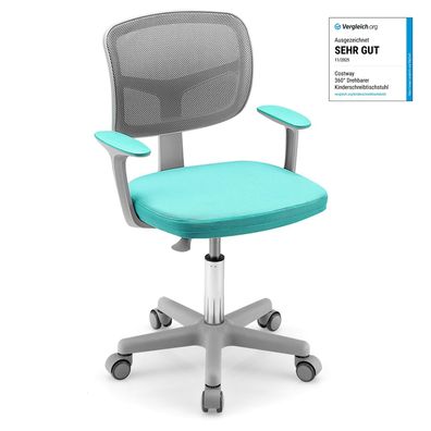 Kinderschreibtischstuhl 360° drehbar, Jugendstuhl 80-91,5cm höhenverstellbar