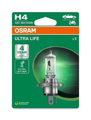 OSRAM H4 12V 60/55W P43t ULTRA LIFE 4 Jahre Garantie 1st. Blister